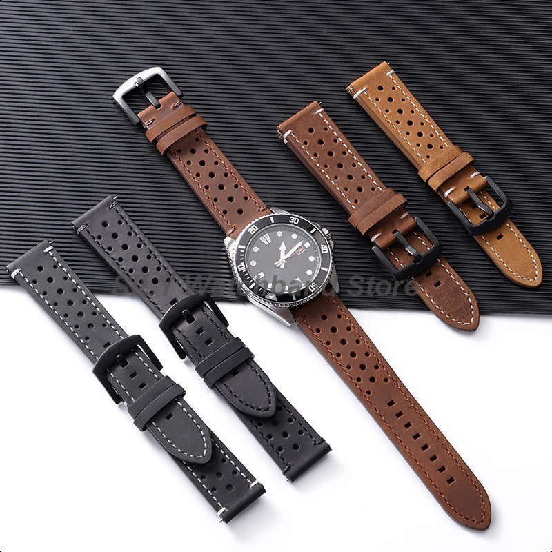 Suede Strap Watch - Para Seiko para Omega correa de