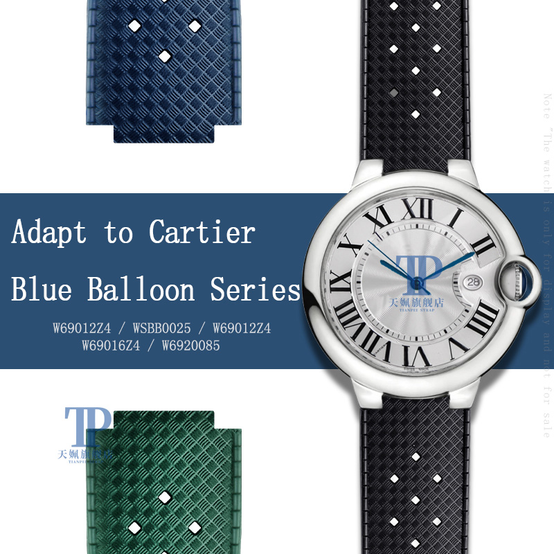 Correa de goma con interfaz co - Cartier Watch Ballon Bleu reseña y precio