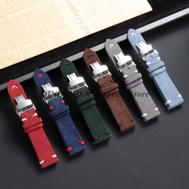 Correa de reloj de cuero de ga - Suede Strap Watch reseña y precio