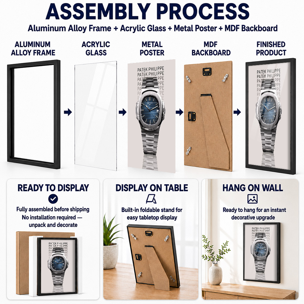 Póster Metálico Personalizado  - Patek Philippe Watch Nautilus reseña y precio